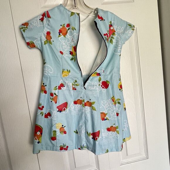 NEW Girls Dress Shorts Sleeves Dress 12/18 Months multifruit print - Picture 3 of 13